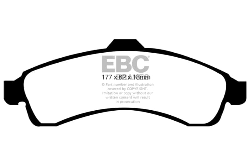 EBC — EBC 03-05 Chevrolet SSR 5.3 Greenstuff Front Brake Pads
Disc Brake Pad - view 1