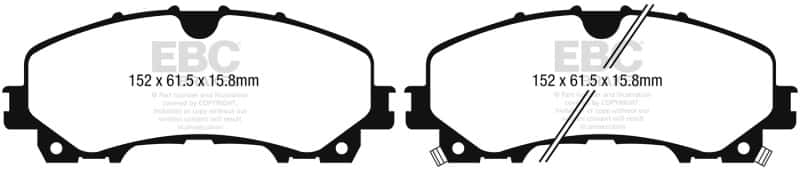 EBC — EBC 13+ Infiniti Q50 3.7 Redstuff Front Brake Pads
Disc Brake Pad - view 1