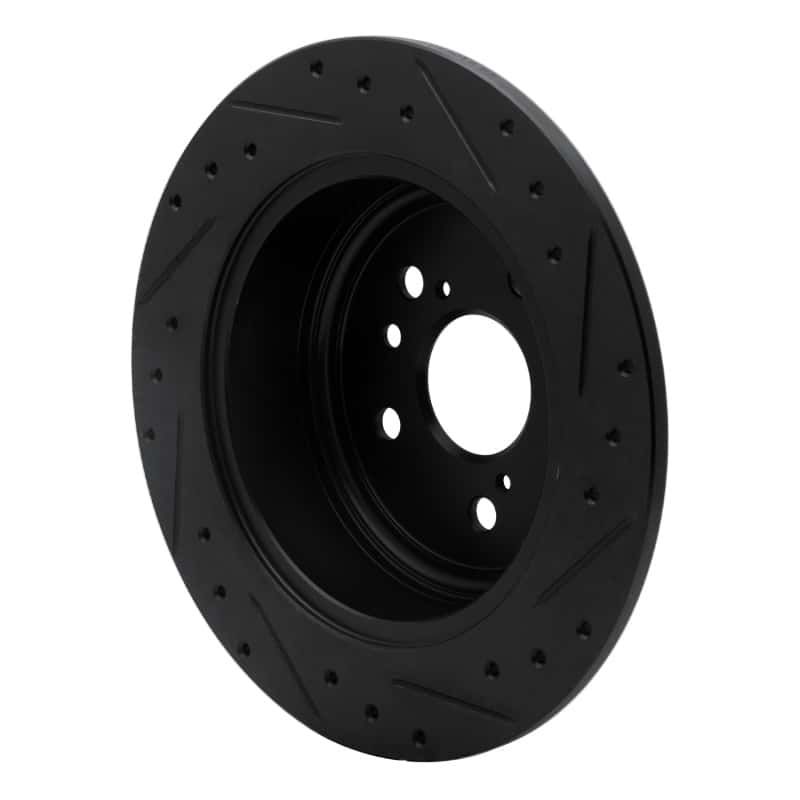R1 Concepts — R1 08-13 Toyota Highlander Rear Left Drilled & Slotted Black Brake Rotor
R1 Brake Rotor Drill - view 4