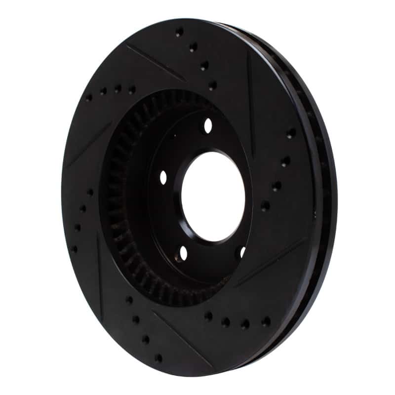 R1 Concepts — R1 95-06 Mazda Millenia Front Left Drilled & Slotted Black Brake Rotor
R1 Brake Rotor Drill - view 4