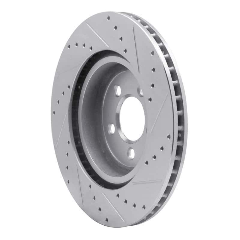 R1 Concepts — R1 05-23 Chrysler 300 Front Left Drilled & Slotted Silver Brake Rotor
R1 Brake Rotor Drill - view 4