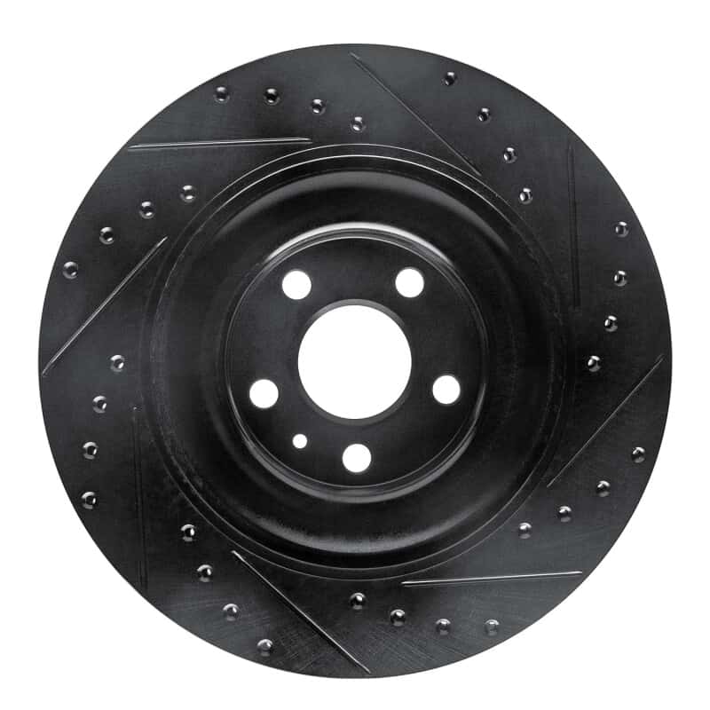 R1 Concepts — R1 16-26 Polestar Polestar 2 Rear Left Drilled & Slotted Black Brake Rotor
R1 Brake Rotor Drill - view 5