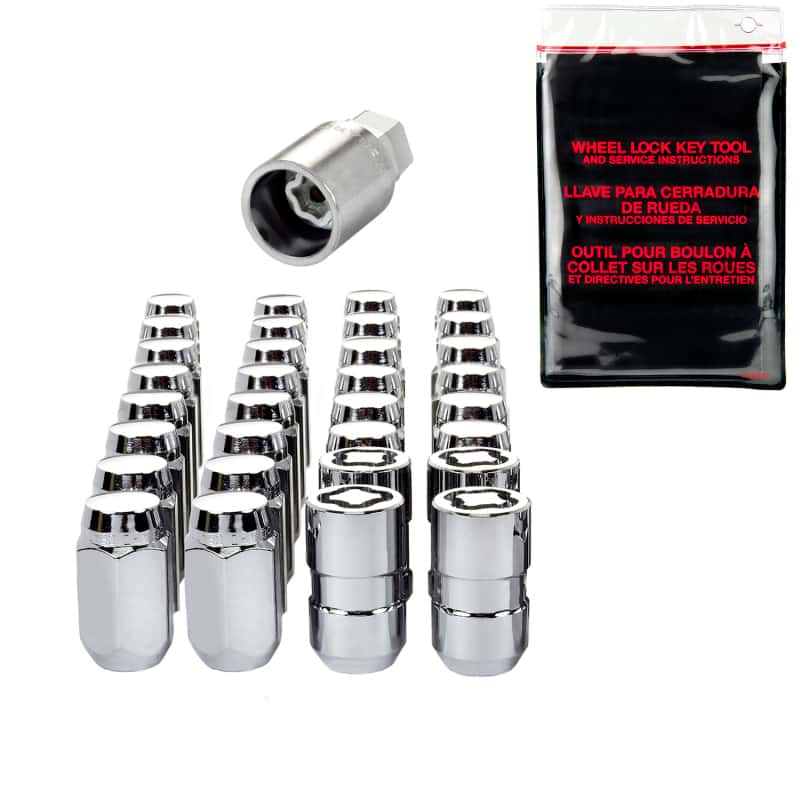 McGard — McGard 8 Lug Hex Install Kit w/Locks (Cone Seat Nut) M14X1.5 / 22mm Hex / 1.635in. Length - Chrome - view 5