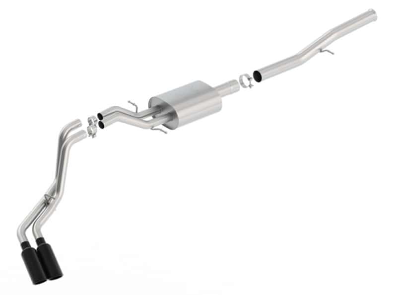 Borla — Borla 14+ Chevy Silverad1500 EC STD/CC Short 143.5in WB ATAK Cat-Back Exhaust w/ Black Chrome Tip
Cat-Back System - view 2