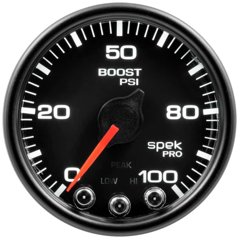 AutoMeter — Autometer Spek-Pro Gauge Boost 2 1/16in 100psi Stepper Motor W/Peak & Warn Blk/Blk
GA 2" BST 100 BCB SP - view 2