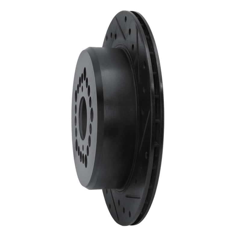 R1 Concepts — R1 92-00 Lexus GS300 Rear Right Drilled & Slotted Black Brake Rotor
R1 Brake Rotor Drill - view 2