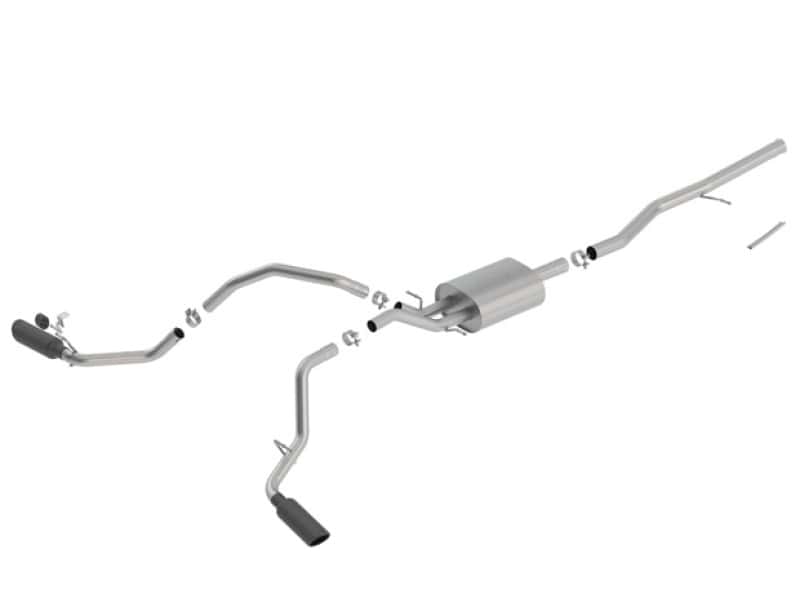 Borla — Borla 14-18 Chevrolet Silverado 1500 5.3L V8 AT/MT 4DR CC ATAK Catback Exhaust w/Black Chrome Tips
Cat-Back System - view 2