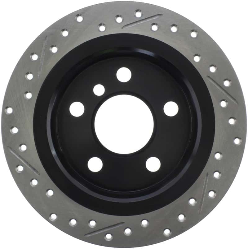 Stoptech — StopTech 14-15 Mini Cooper Base Slotted & Drilled Rear Left Rotor
Disc Brake Rotor
Slot/Drill Rotor - view 2