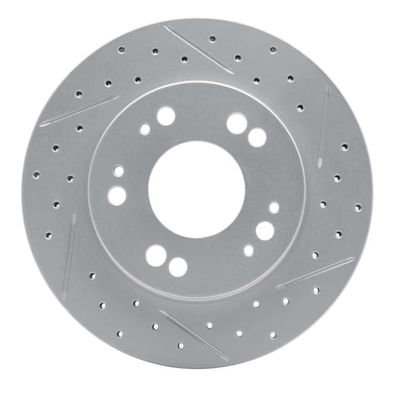 R1 Concepts — R1 90-05 Chrysler Sebring Front Right Drilled & Slotted Geo-Carbon Rotor - view 1