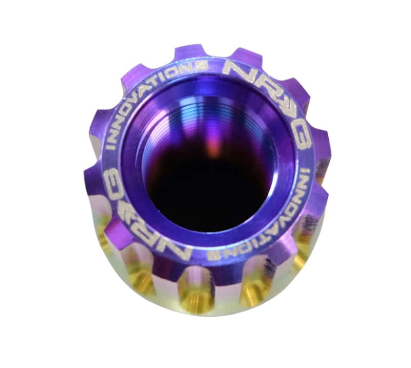 NRG — NRG 200 Series M12 X 1.25 Titanium Lug Nut Set - 21 Pc w/Lock Key Socket - Neochrome - view 3