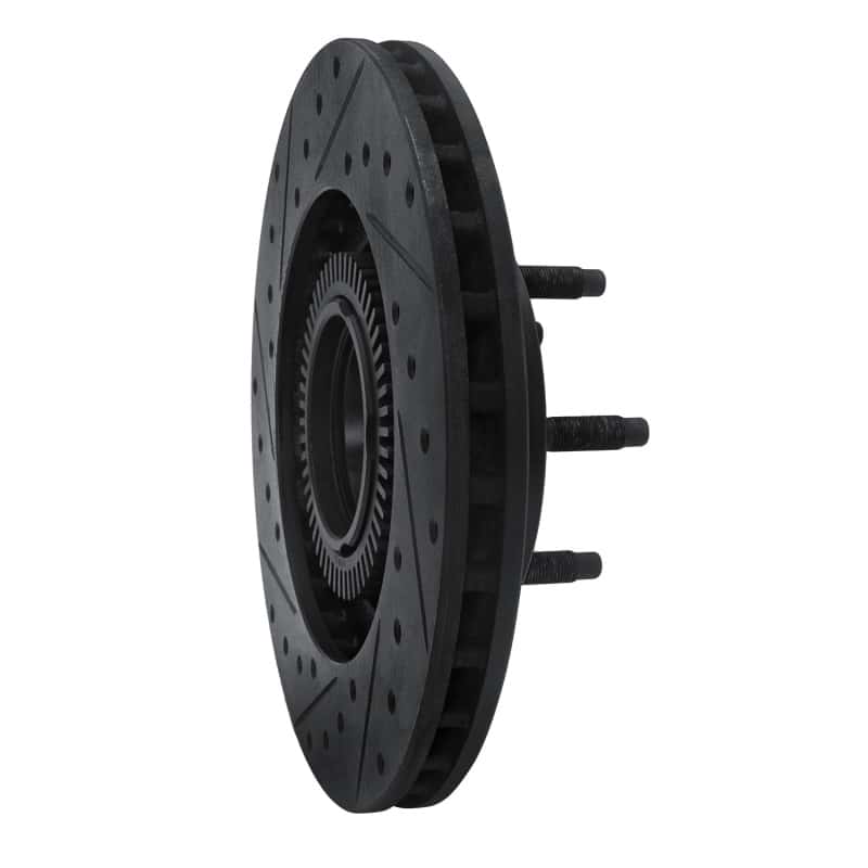 R1 Concepts — R1 95-97 Ford Ranger (USA/Canada) Front Right Drilled & Slotted Black Brake Rotor
R1 Brake Rotor Drill - view 4