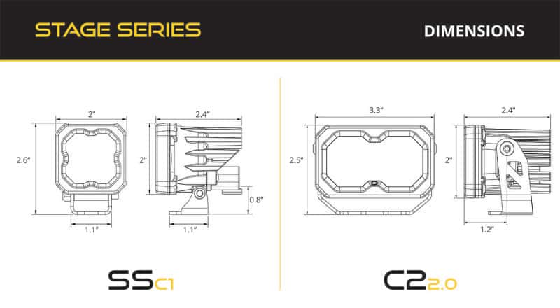 Diode Dynamics — Diode Dynamics 16-21 Toyota Tacoma C2 Pro Stage Series Reverse Light Kit - view 11