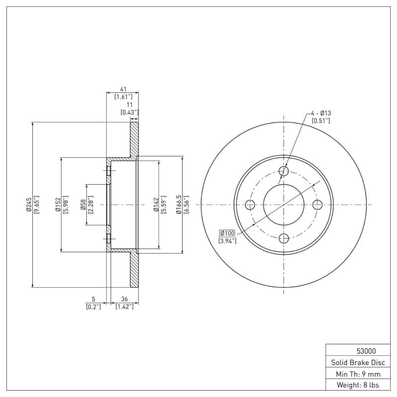DFC — DFC 91-98 Saturn SL2 Rear Brake Rotor
DFC Brake Rotor - view 6