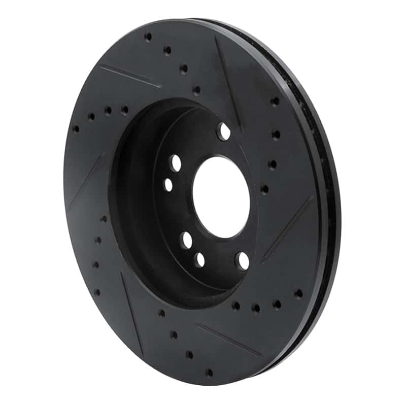 R1 Concepts — R1 90-95 Mercedes-Benz E420 Front Left Drilled & Slotted Black Brake Rotor
R1 Brake Rotor Drill - view 4
