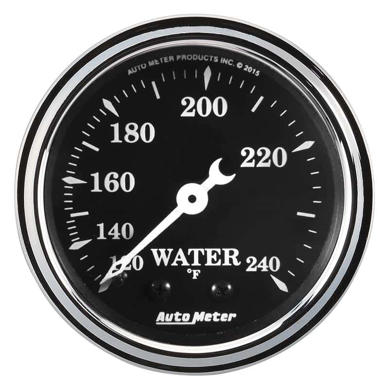 AutoMeter — Auto Meter Gauge Water Temp 2 1/16in 120-240F Mech Old Tyme Black
2" WATER TEMP, 120-2 - view 1
