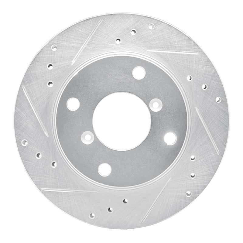 R1 Concepts — R1 89-94 Suzuki SWIFT Front Left Drilled & Slotted Silver Brake Rotor
R1 Brake Rotor Drill - view 1