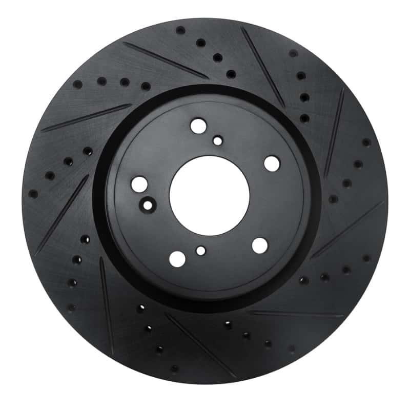 R1 Concepts — R1 2013-2025 Acura ILX Front Right Drilled & Slotted Black Brake Rotor
R1 Brake Rotor Drill - view 1
