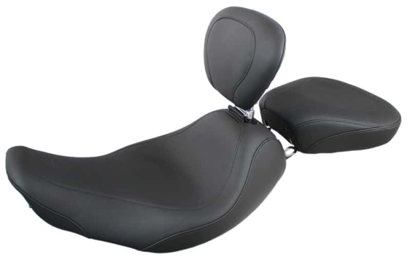 Mustang Motorcycle — Mustang 97-07 Harley Rd King, 06-07 Str Glide, 00-05 Eagle Wide Tripper Solo Seat w/DBR - Black - view 1