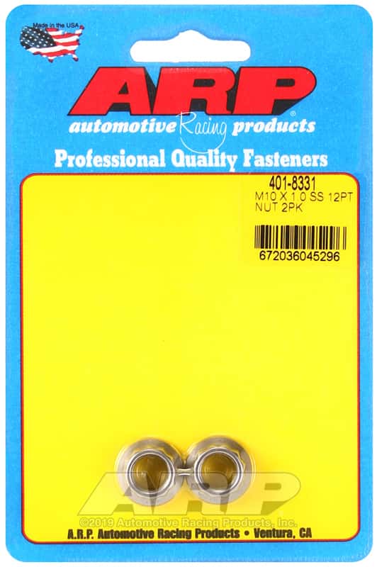 ARP — ARP M10 x 1.0 SS 12pt Nut Kit (2/pkg) - view 1