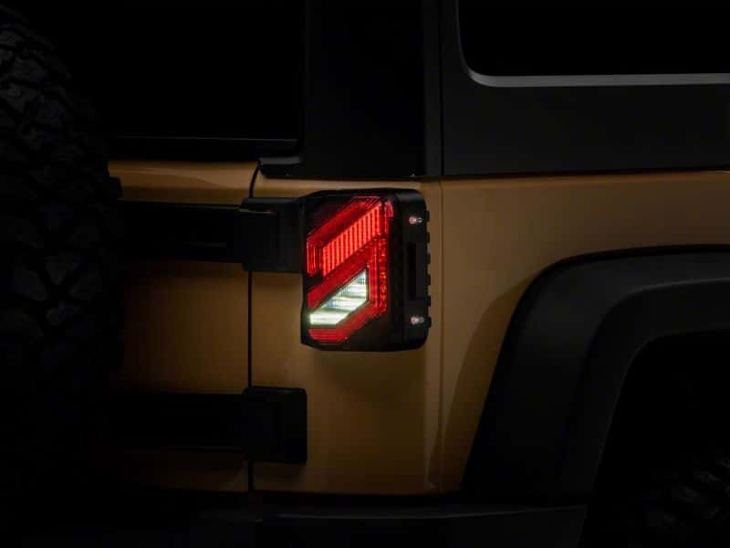 Raxiom — Raxiom 07-18 Jeep Wrangler JK Axial Series Trident LED Tail Lights- Blk Housing (Smoked Lens)
Lights - view 6