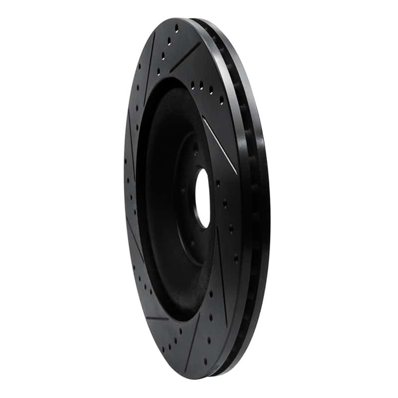R1 Concepts — R1 10-24 Jaguar XFR-S Rear Right Drilled & Slotted Black Brake Rotor
R1 Brake Rotor Drill - view 4