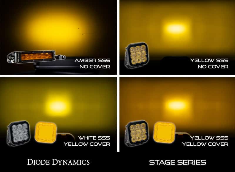Diode Dynamics — Diode Dynamics SS5 LED Pod Cover - Yellow - view 5