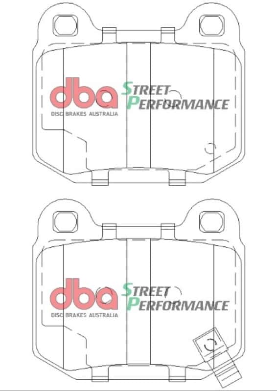 DBA — DBA 03-06 EVO / 04-09 STi / 03-07 350Z Track Edition/G35 w/ Brembo SP500 Rear Brake Pads
Brake Pad - view 1