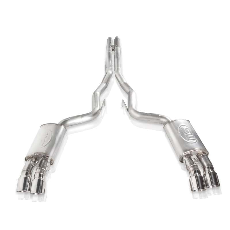 Stainless Works — Stainless Works 2018+ Ford Mustang GT 3in Redline Series Catback H-Pipe w/Active Valves & Quad Tips
Exhaust System - view 3