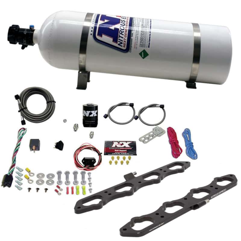 Nitrous Express — Nitrous Express 2018+ Ford 5.0L Coyote Dry Direct Port Plate System w/15lb Bottle
Injection System Kit
N2OSys - view 1