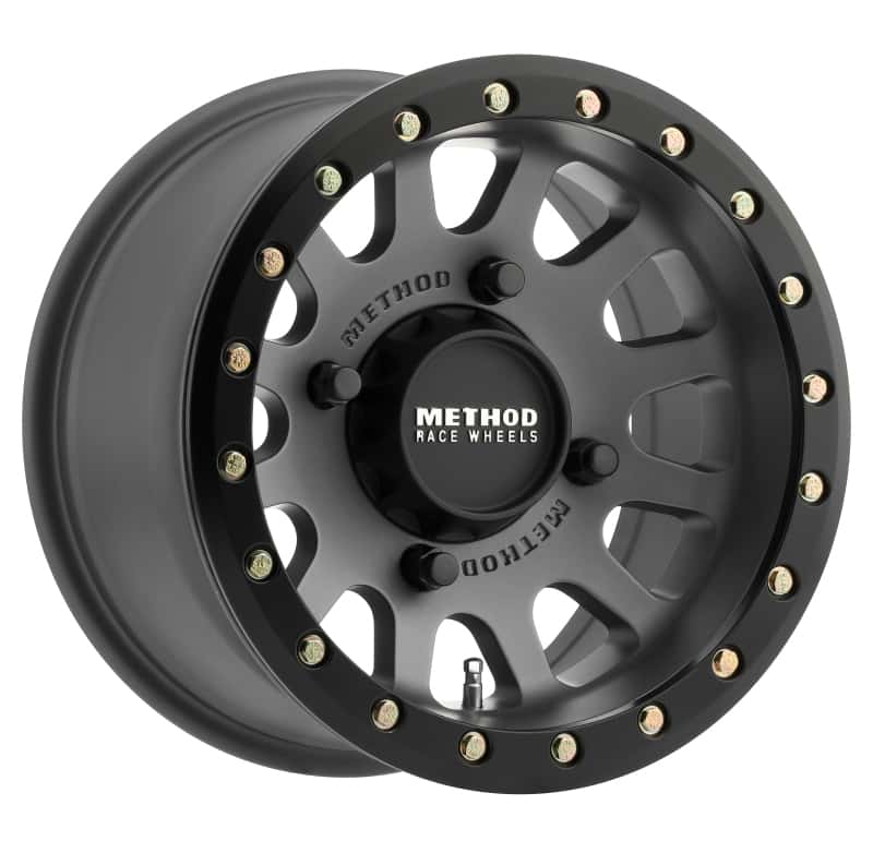 Method Wheels — Method MR401 UTV Beadlock 15x7 / 4+3/13mm Offset / 4x156 / 132mm CB Titanium Wheel- Matte Black Ring - view 1