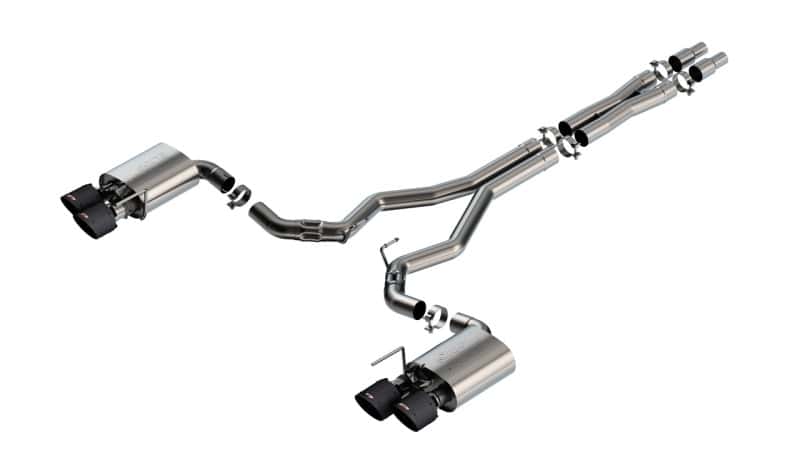 Borla — Borla 2024 Ford Mustang Dark Horse 5.0L V8 w/Active Exhaust ATAK Cat-Back Exhaust System - CF Tips
Cat-Back System - view 1