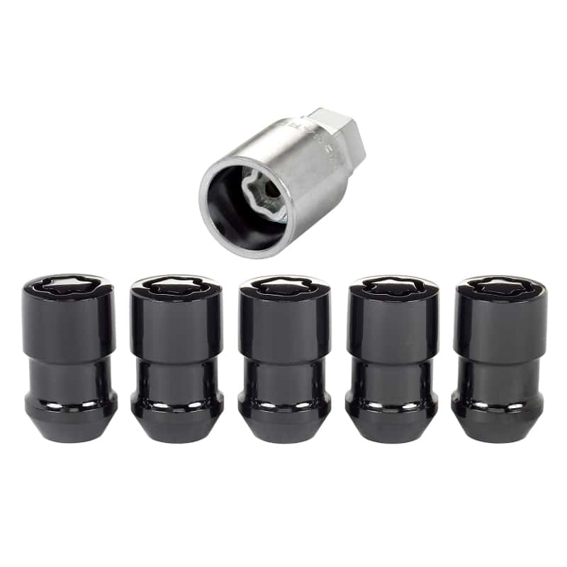 McGard — McGard Wheel Lock Nut Set - 5pk. (Cone Seat) 1/2-20 / 3/4 &13/16 Dual Hex / 1.46in. Length - Black - view 4