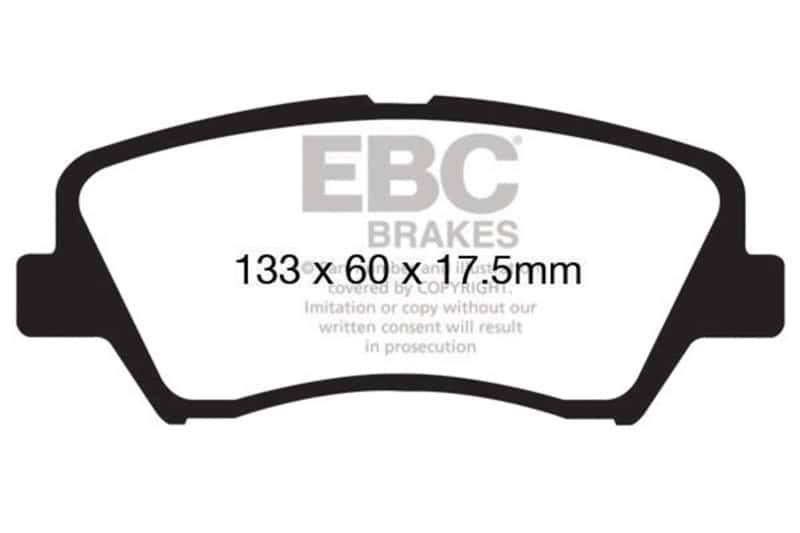 EBC — EBC 13+ Hyundai Elantra 1.8 Redstuff Front Brake Pads
Disc Brake Pad - view 1