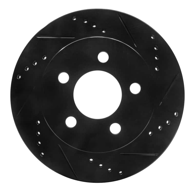 R1 Concepts — R1 99-06 Jeep Wrangler Front Right Drilled & Slotted Black Brake Rotor
R1 Brake Rotor Drill - view 1