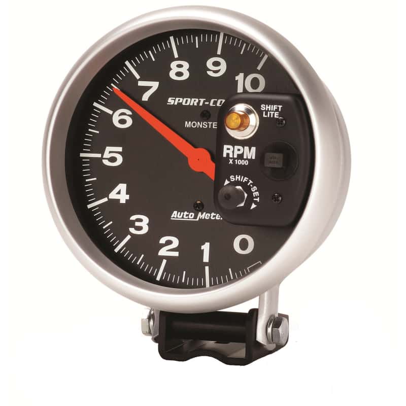 AutoMeter — Autometer Sport-Comp 5 inch 10,000 RPM Pedestal Mount Tachometer (Shift-Lite on Control Shield)
5" TACH, 10,000 RPM, - view 6