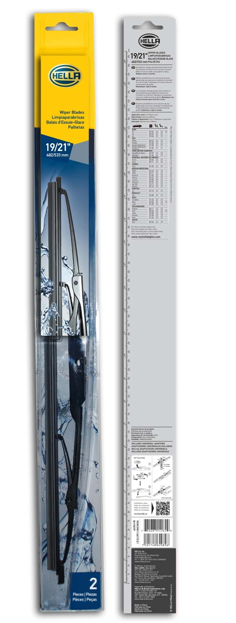 Hella — Hella Standard Wiper Blade 19in/21in - Pair
WIPER BLADE 19/21 '' - view 2