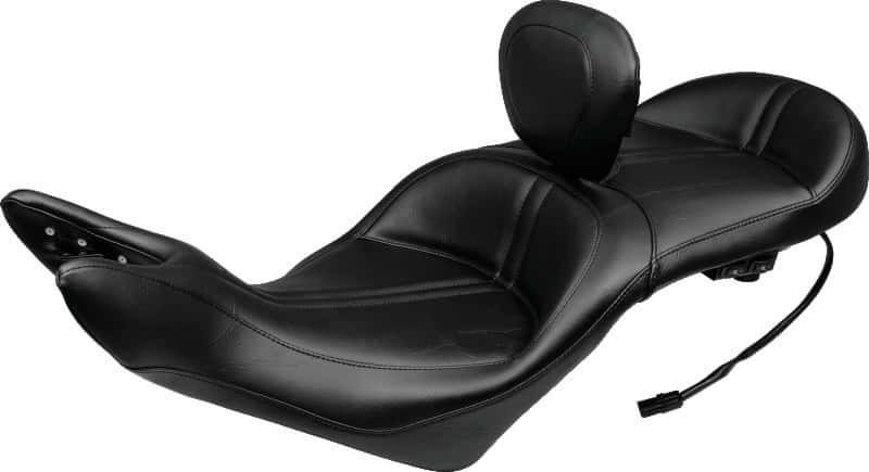 Mustang Motorcycle — Mustang 08-17 Victory Vision Standard Touring 1PC Seat w/Driver Backrest - Black - view 3