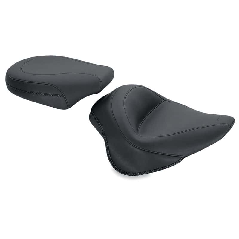 Mustang Motorcycle — Mustang 11-13 Harley Blackline, 12-17 Slim,Slim S Wide Touring Passenger Seat - Black - view 1