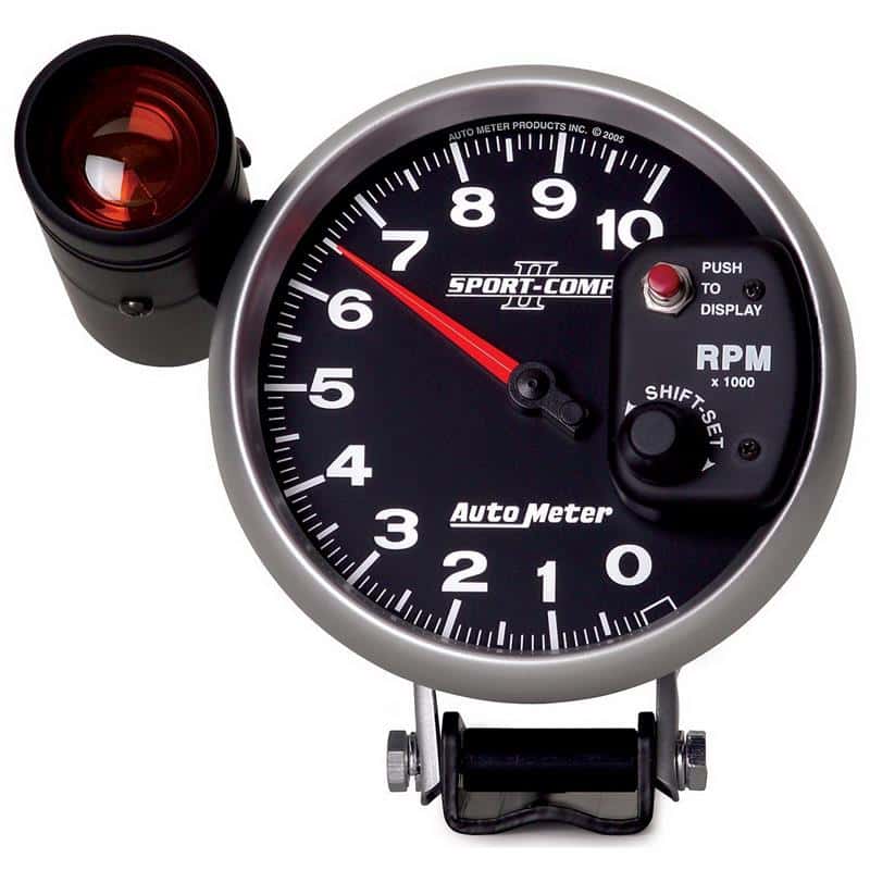 AutoMeter — Autometer Sport-Comp II 5 inch 0-10000 RPM Pedestal Mount Tachometer Shift-Lite
5" TACH, 10,000 RPM, - view 2