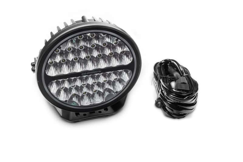 Go Rhino — Go Rhino Xplor Blackout Series Round LED Sgl Driving Kit w/DRL (Surface/Thread Stud Mnt) 9in. - Blk
BLK-RoundLight W/DRL - view 3