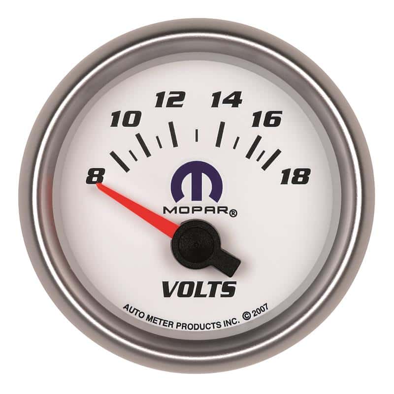 AutoMeter — Autometer Mopar 52.4mm SSE 8-18 Volts Voltmeter Gauge
MOPAR #77060050, 2-1 - view 2