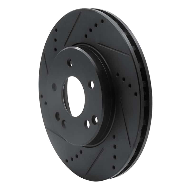 R1 Concepts — R1 96-15 Mercedes-Benz SLK230 Front Left Drilled & Slotted Black Brake Rotor
R1 Brake Rotor Drill - view 2