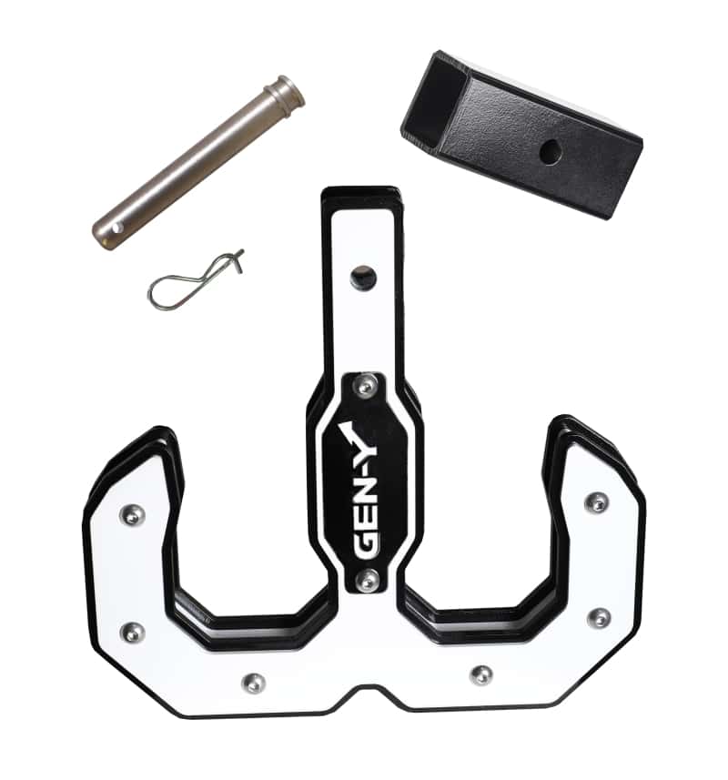 GEN-Y Hitch — Gen-Y Hulk 2.0 16K Tow Hook 2in Shank w/GH-009 Reducer Sleeve/GH-099 Pin/GH-011 Clip - Black/White
Tow Hook - view 1