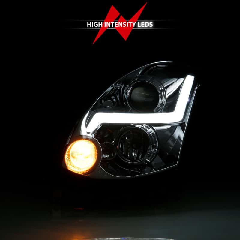 ANZO — ANZO 2003-2007 Infiniti G35 Projector Headlight Plank Style Black (HID Compatible, No HID Kit )
Head Light Set
HdLtSet - view 6