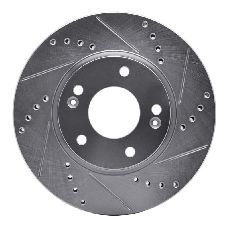 R1 Concepts — R1 03-13 Hyundai Sonata Front Right Drilled & Slotted Silver Brake Rotor
R1 Brake Rotor Drill - view 1