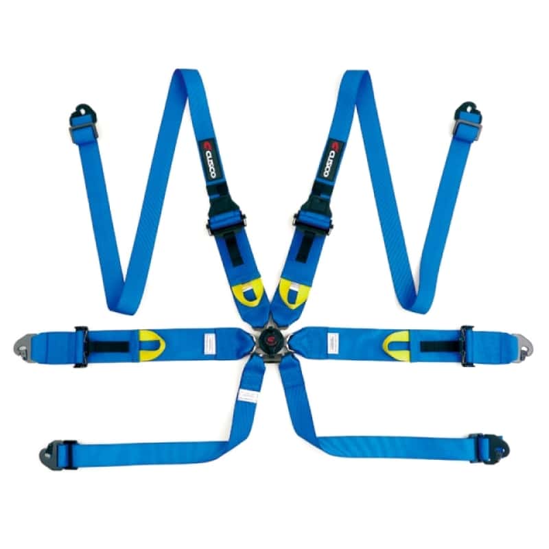 Cusco — Cusco Universal 6 Point 3in Shoulder 3in Lap w/Eyebolts (7/16-20UNF Thread) FIA Racing Harness- Blue - view 1
