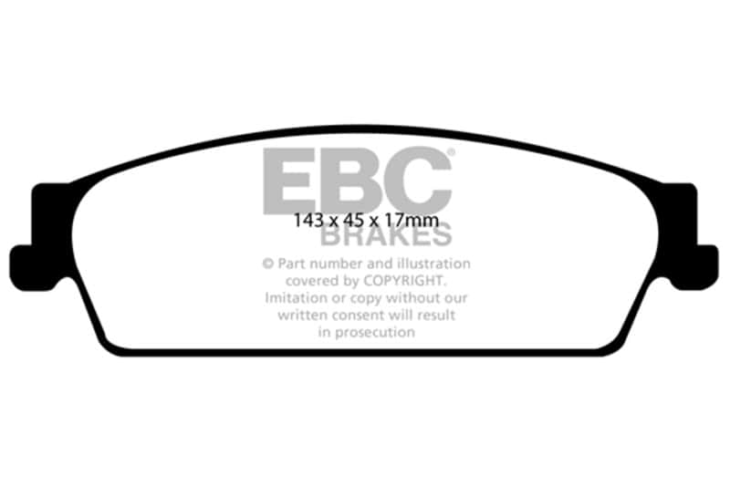 EBC — EBC 09-14 Cadillac Escalade 6.0 Hybrid Ultimax2 Rear Brake Pads
Disc Brake Pad - view 1