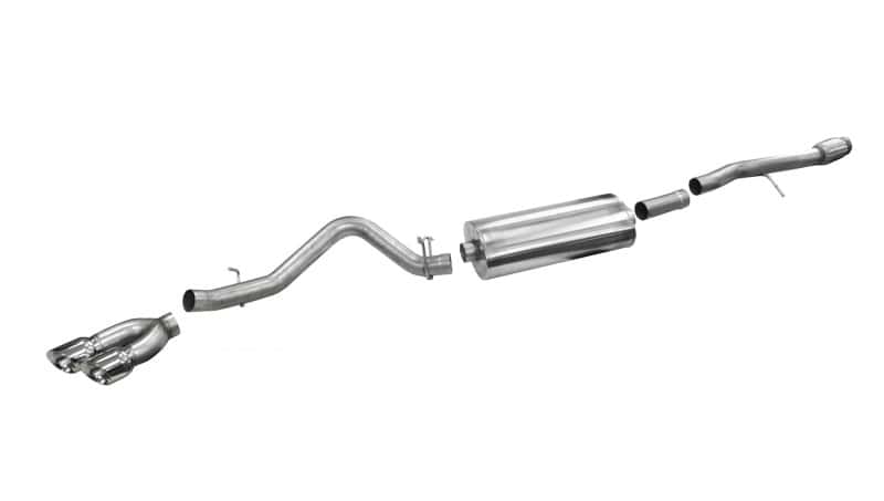 CORSA Performance — Corsa 2014-19 Sierra/Silvrd 1500 Crew/Dbl / Short/Std. Bed 6.2L V8 Polished Sport Single SideCB Ext
Exhaust - view 3