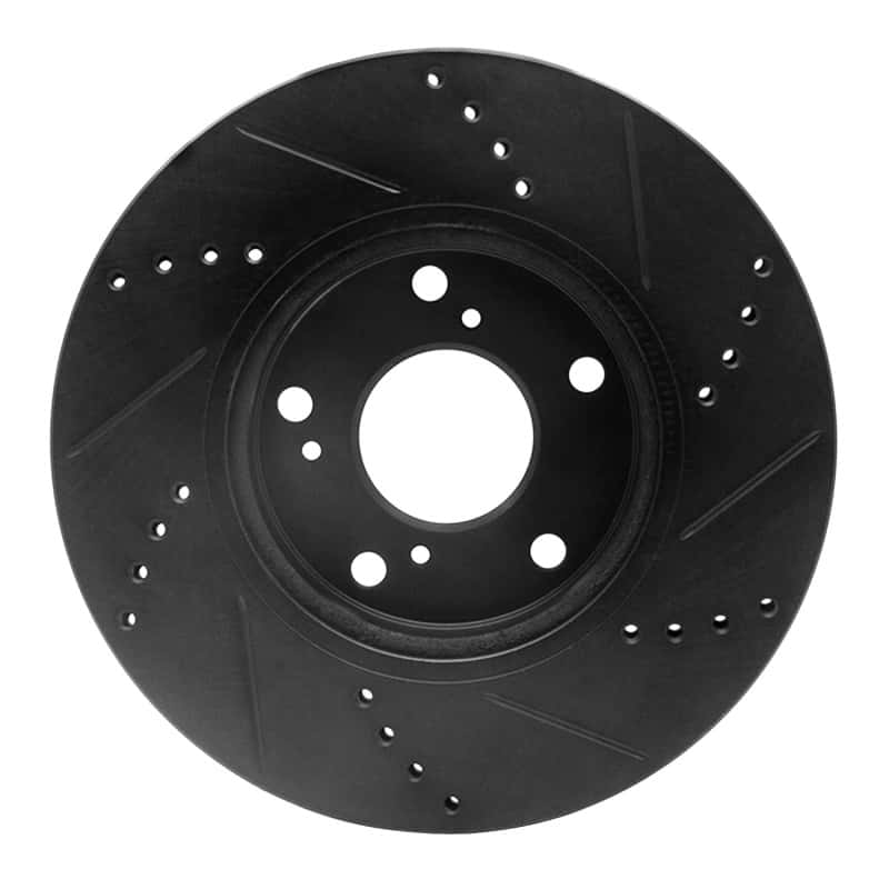 R1 Concepts — R1 2016-2025 Honda Accord Coupe Front Left Drilled & Slotted Black Brake Rotor
R1 Brake Rotor Drill - view 5