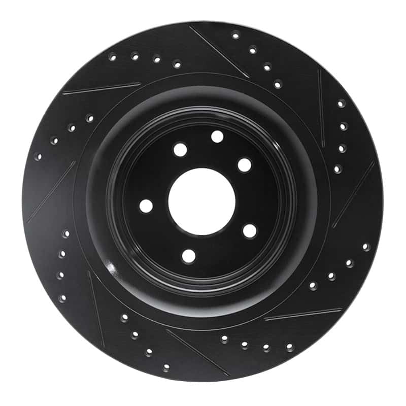 R1 Concepts — R1 08-25 Infiniti Q60 Rear Left Drilled & Slotted Black Brake Rotor
R1 Brake Rotor Drill - view 5